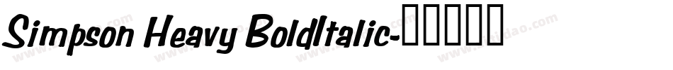 Simpson Heavy BoldItalic字体转换
